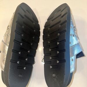 Brand New Silver mules